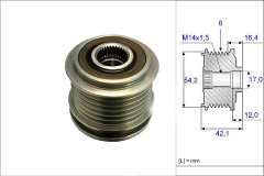 ALTERNATÖR KASNAĞI RULMANLI CMAX-FOCUS CMAX-FOCUS 2-FUSION--KUGA 1-VOLVO C30-S40-V50 1.6-2.0 FIAT