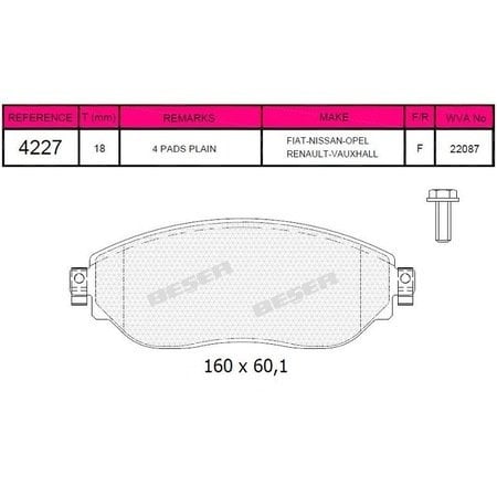 ÖN FREN BALATASI RENAULT TRAFFİC 3 1.6 DCİ OPEL VİVARO 3 1.6 DCİ 14