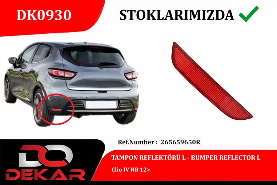 TAMPON REFLEKTÖRÜ L Clio 4 HB 12