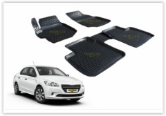 PASPAS 3D X-MAT HAVUZLU PEUGEOT 301 12 SİYAH