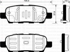 ARKA FREN BALATA NISSAN QASHQAI 1.6L 2.0L HR16 HR20 J10 06-10 / JUKE 1.5L Dci F15 10- 1.6L HR16DE F15 10- / MURANO 3.5L Z51 DCi 08- / X-TRAIL 2.0L M9R MR20DE T31 07-13