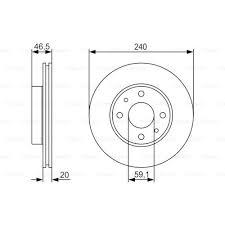 ÖN FREN AYNASI FIAT PALIO 97> SIENA 96> ALBEA 98> 240x20 HAVALI 4 DELİK