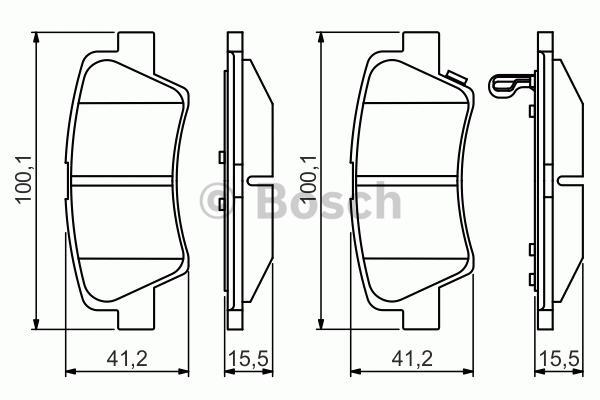 ARKA BALATA ACCENT BLUE 1.4-1.6 2011 KIA SOUL 1.6 09 99.8x41.3x15.5/15.8 0986TB3204