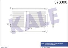 KLİMA RADYATÖRÜ FIAT DOBLO 10 COMBO 12 1.3 DMTJ-1.6 DMTJ-2.0 DMTJ 669x293x16