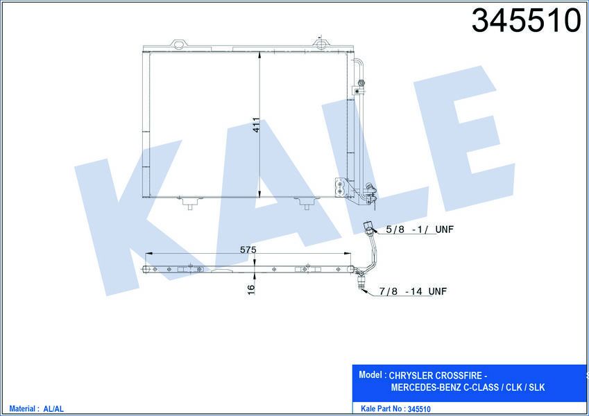 KLIMA RADYATORU MERCEDES W202 S202 C208 A208 W210 S210 R170