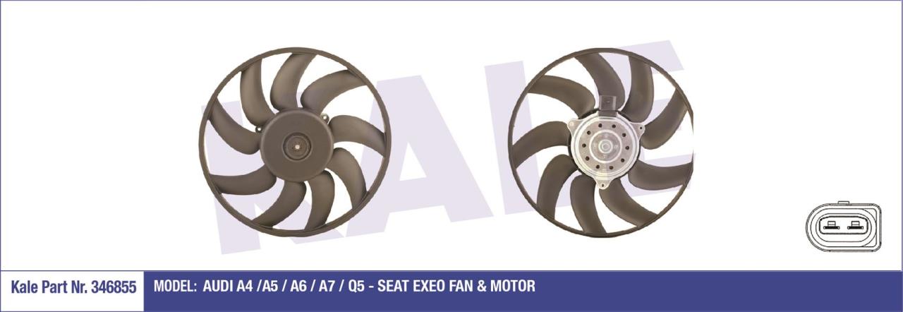 FAN MOTORU SAĞ A4 08 A5 08 A6 11 Q5 09 EXEO 10 2.0TDI-3.0TDI