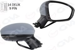 DIŞ DİKİZ AYNASI SAĞ ELEKTRİKLİ ISITMALI SİNYALLİ SENSÖRLÜ ASTARLI KONVEKS CLIO 5 19- 12H9P