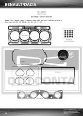 x MOTOR TAKIM CONTASI CLIO 2 1.2 16V D4D700-720-D4F702-704 KEÇESİZ SUBAP LASTİKLİ