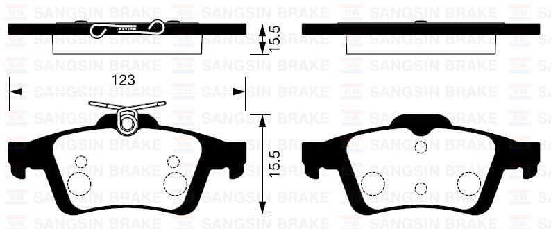 ARKA FREN BALATA MAZDA 3 BK 03-09 / RENAULT LAGUNA 3 07- / OPEL VECTRA C 02- / CITROEN C5 08- / PEUGEOT 508 10- / FORD FOCUS II. C-MAX 04- CONNECT 02- / VOLVO S40 2 04- / SAAB 9-3 02-