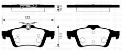 ARKA FREN BALATA MAZDA 3 BK 03-09 / RENAULT LAGUNA 3 07- / OPEL VECTRA C 02- / CITROEN C5 08- / PEUGEOT 508 10- / FORD FOCUS II. C-MAX 04- CONNECT 02- / VOLVO S40 2 04- / SAAB 9-3 02-