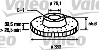 ÖN FREN DİSKİ ADET VW TRASNPORTER T5-MULTUVANM V 333x32.5x5DLxHAVALI 17 JANT