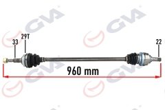 KOMPLE AKS SAĞ OPEL VECTRA B 1.6 99-02 MAKYAJLI KASA ABS Lİ 29DİŞ 960mm