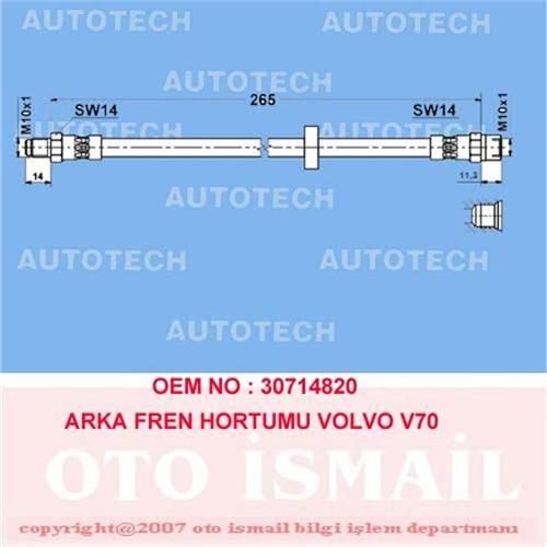 ARKA FREN HORTUMU VOLVO S60 00 XC70 02 S70 00 S80 00-06 TVV12 TVV14 TVV15