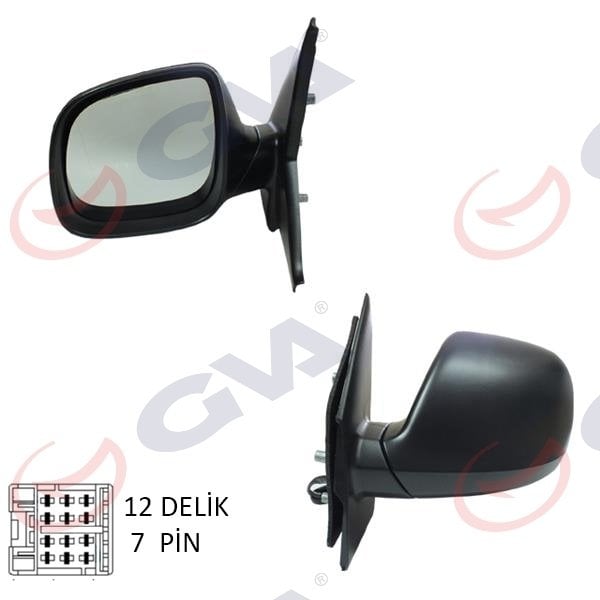 DIŞ DİKİZ AYNASI SOL TRANSPORTER T6 CARAVELLE 10> ELEKTRİKLİ ISITMALI KATLANIR ASFERİK 7 FİŞ VM-6196EBAL