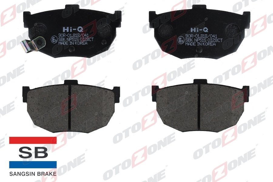 ARKA FREN BALATA HYUNDAI ELANTRA 1.6L G4ED 01-06 / COUPE 1.6L 96-02 / KIA CERATO 1.6L G4ED 04-> 1.5L D4FA CRDİ 04-06 1.6L D4FB 07-10 2.0L D4EA dizel 04-06