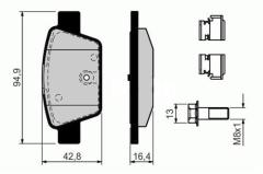 ARKA FREN BALATASI FIAT STILO 02 LINEA 07 BRAVO 2 07 14 ALFA ROMEO MİTO 08 MULTIPLA 99