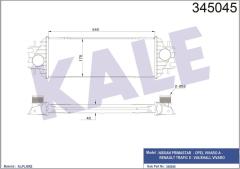 TURBO RADYATÖRÜ INTERCOOLER TRAFIC 2-VIVARO 01 1.9DT AL/PL/BRZ