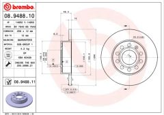 ARKA FREN AYNASI CADDY 3-GOLF-5-VI-PLUS-JETTA 3-ALTEA 04 A3 03 TOLEDO 3-OCTAVIA 04 256x12x9DL 986479155-986479B78-DF4271