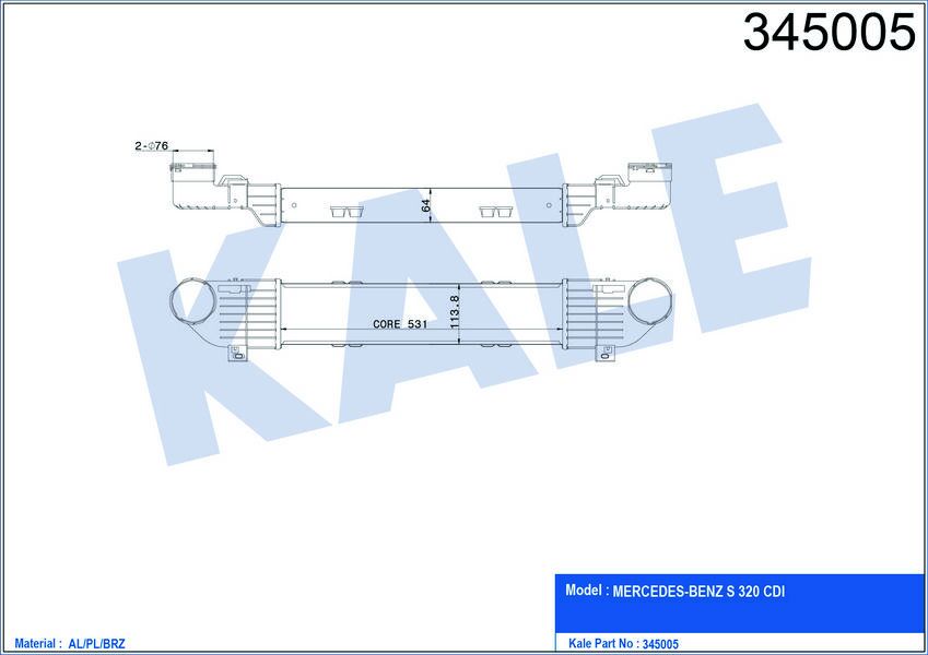 TURBOSARJ RADYATORU MERCEDES S-CLASS W220 99 05