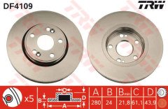 ÖN FREN AYNASI RENAULT LAGUNA 1 96 01 SAFRANE 96 SCENIC 1 96 ESPACE 3 99 02 1.8 16V-2.0-2.2-2.5 20V-2.5-3.0 280x24x5DELİK HAVALI