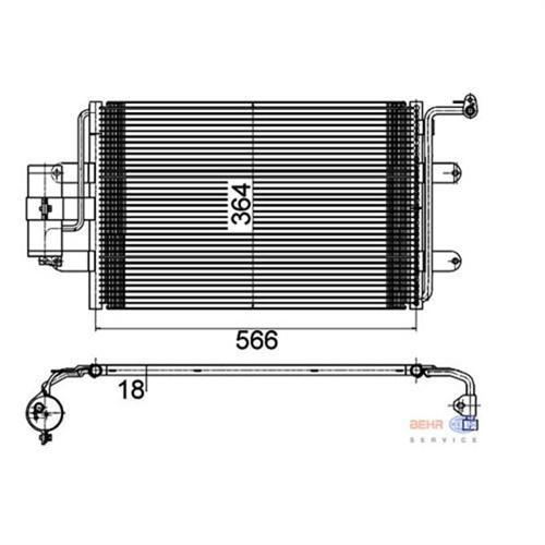 x KLİMA RADYATÖRÜ BORA-GOLF 4-A3-OCTAVIA LEON-TOLEDO 1.4-1.6-1.8-1.9 538x365x20