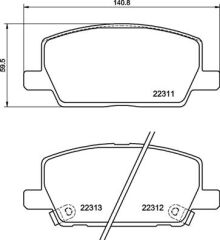 ÖN FREN BALATASI OPEL MOKKA 13 CHEVROLET TRAX 13 300 mm