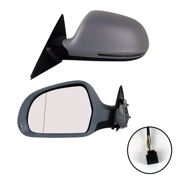 DIŞ DİKİZ AYNASI SOL A3 08 ELEKTRİKLİ ISITMALI KATLANIR 3 KAPILI ASTARLI ASFERİK 10 FİŞ VM-019EBAL