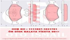 ÖN BALATA FIESTA 95 >02 FORD KA 96 > MAZDA 121 96 >