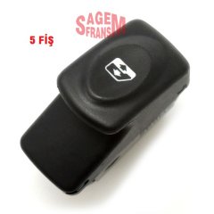 CAM AÇMA DÜĞMESİ CLIO - KANGOO 5 FİŞ SİYAH TEKLİ