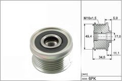 ALTERNATÖR KASNAĞI RULMANLI CADDY 3-GOLF 5-VI-PLUS-JETTA 3-4-PASSAT-POLO-A1-A3 1.2-1.4TSİ 6K
