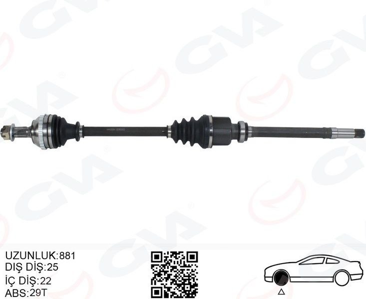 KOMPLE AKS SAG ON PEUGEOT 306 7B.N3.N5 1.6i M-T ABSLI 29 DIS 93-02