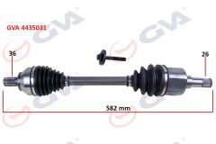 ÖN AKS KOMPLE SOL FORD FOCUS 2 1.6TDCİ 04>11-CMAX 1.6TDCİ 04>11 VOLVO S40 2 04>12 S40 2 544 05>12 V50 545 05>12 1.6D-1.8-2.0D 26X36X583MM