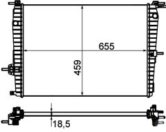 RADYATÖR BRAZİNG FLUENCE 1.6 BENZİNLİ MEK. 656x468x18