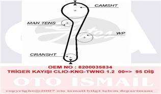 TRİGER KAYIŞI 095x234 RENAULT CLIO KANGO MODUS TWINGO 1.2 16V DACIA SANDERO NISSAN 1.2 CT1045