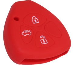 KONTAK ANAHTAR KUMANDA KORUYUCU KILIF SİLİKON 3 TUŞ KIRMIZI TOYOTA HILUX-COROLLA