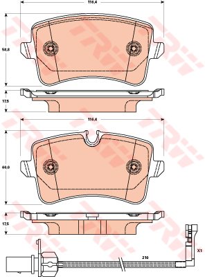 ARKA BALATA AUDI A4 R84 12 A5 13 A6 11 A7 14 Q5 12 2.0TDİ 3.0TDİ PORSCHE MACAN 14