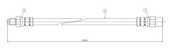ARKA FREN HORTUMU SAG/SOL VOLVO S60 1 00 10 S80 1 08 06 V70 2 00 07 XC70 00 07