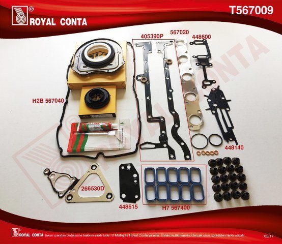 MOTOR TAKIM CONTA SKT KEÇELİ S.LASTİKLİ TAM TAKIM C. SKCSİZ TRANSIT V348 3.2 200PS 07>11 RANGER TKE 11> 3.2 200PS