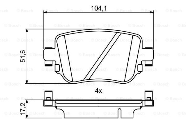 ARKA BALATA VW CADDY 4 2.0TDI 15 CUUF-DFSF 104.1x17.2x51.6