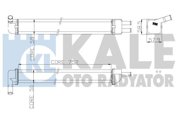 KALORİFER RADYATÖRÜ R12 TOROS 752x58x50 2 SIRA AL PL SİSTEM