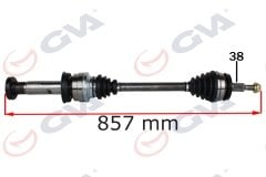 KOMPLE AKS SAĞ DÜZ VİTES TRANSPORTER T6 2.0 TDI 860mm CAAB-CAAC-CAAE