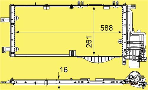 KLİMA KONDENSERİ COMBO-CORSA C 1.3CDTI-1.7CDTI 03 588x259x16