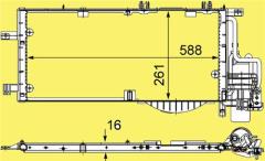 KLİMA KONDENSERİ COMBO-CORSA C 1.3CDTI-1.7CDTI 03 588x259x16