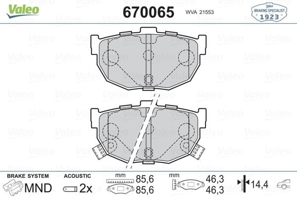 ARKA BALATA HYUNDAI ELENTRA 2-3 KIA CERATO 1.5 CRDİ NISSAN MAXIMA 3 583022FA10-5830228A00