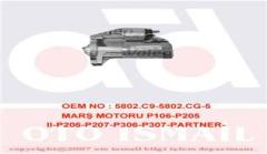 MARŞ MOTORU 12V 1.3kw 9 DİŞ P106-P205 2-P206-P207-P301-P306-P307-PARTNER-BERLINGO-C2-C3-C4-NEMO- SAXO-XSARA 1.0-1.1-1.4-1.6 BENZİN