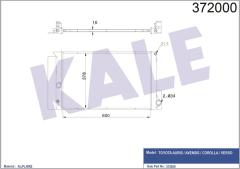 RADYATÖR AURIS-AVENSIS-COROLLA-VERSO MEKANİK AL/PL/BRZ 600x378x16