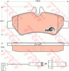 FREN BALATASI ARKA MERCEDES SPRINTER B906 06 . VW CRAFTER 30-35-50 TEK TEKER
