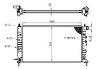 RADYATÖR VECTRA B AC KLİMASIZ MEK BRAZİNG 608x358x26