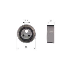 EKSANTRİK GERGİ RULMANI CLIO 2 01> KANGOO 97>MEGANE 96>LOGAN 04> SANDERO 08> 1.4-1.6