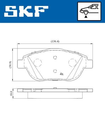 ÖN FREN BALATASI CORSA F 19 CROSSLAND 17 MOKKA 20 C3 2-3-AIRCROSS 09 C4 14 208 19 2008 19 DS3 15 15 İNÇ 283mm